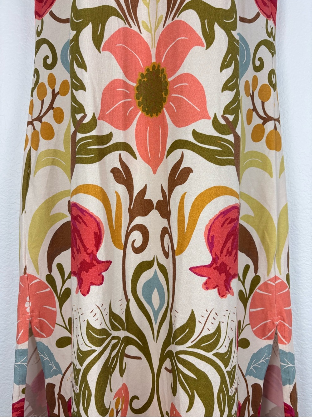 Spartina 449 Kit Midi Dress Peruvian Cotton Floral Summer Boho Resort Medium - Picture 6 of 13